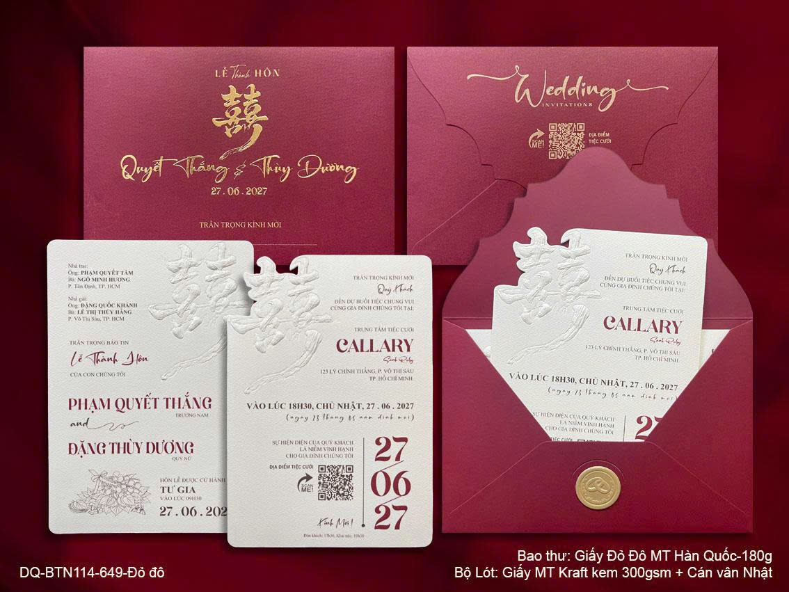 Mãu thiệp cưới Cao Cấp 2026